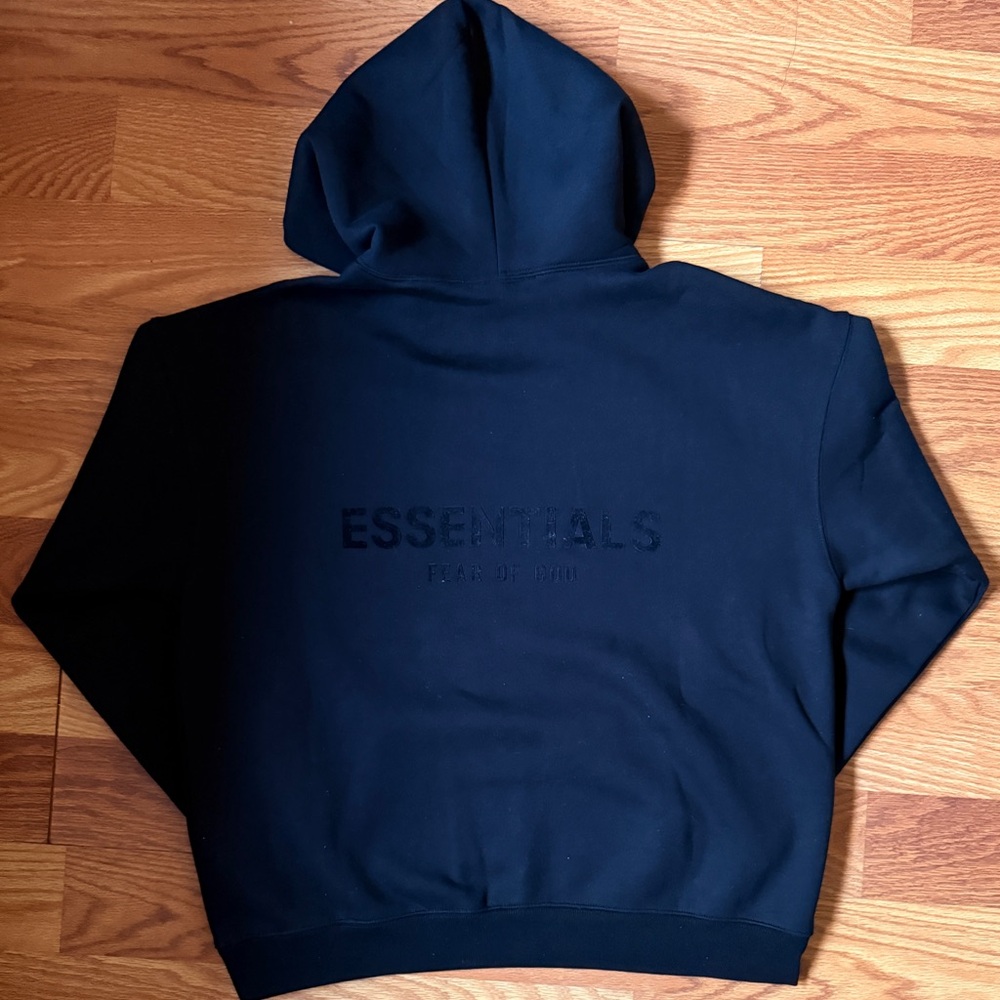 Essentials Stretch Limo Black hoodie - Picture 4 of 6